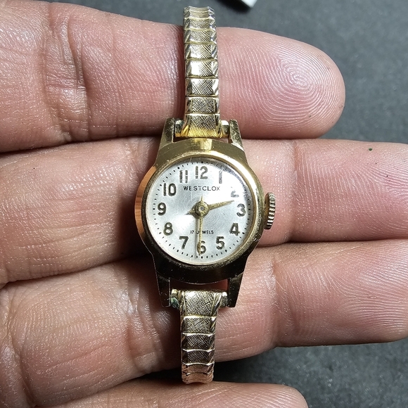 Vintage Westclox Ladies Cocktail Mechanical Wind Watch Gold Tone Working *flawed - Picture 1 of 9